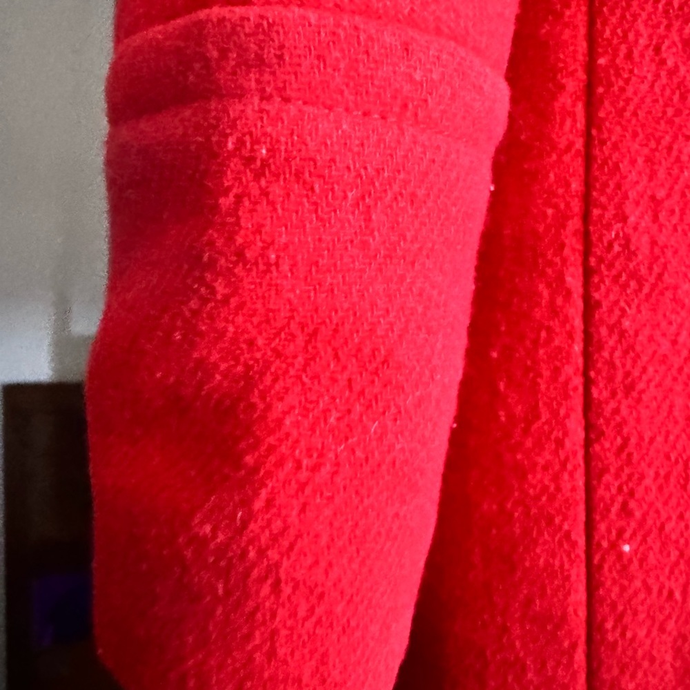 J. Crew Women's Bold Red City Coat Wool Blend - Picture 13 of 13